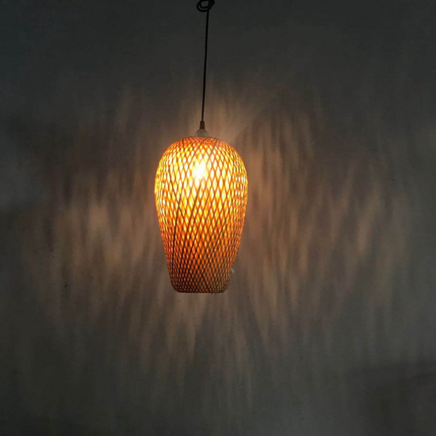 创意东南亚餐厅火锅店灯具个性茶楼竹灯田园风格竹丝竹篾装饰吊灯