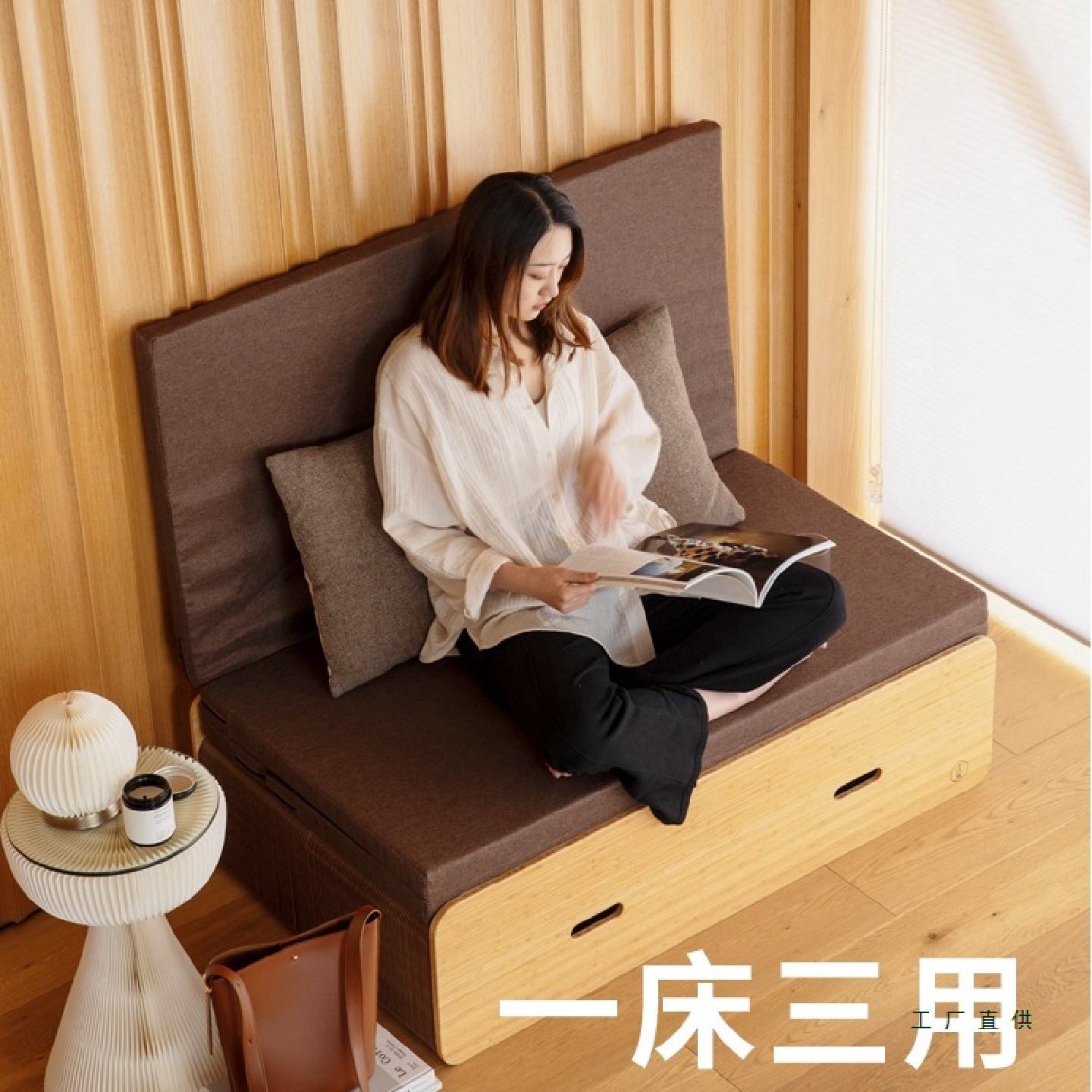 多功能折叠床双人风琴床家用单人隐形床伸缩现代简约办公午休便携