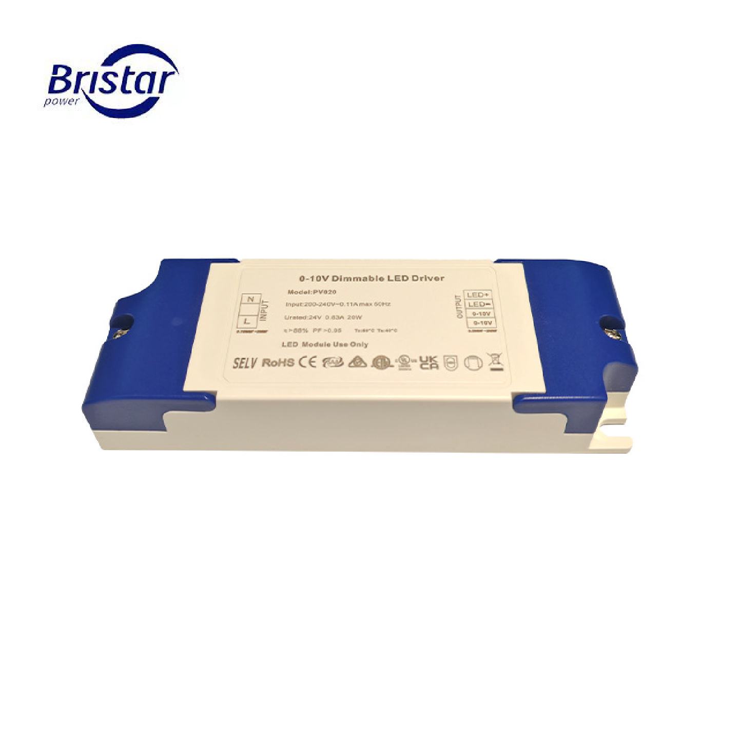 30W24V恒压0-10V调光电源塑料外壳LED驱动电源室内适用
