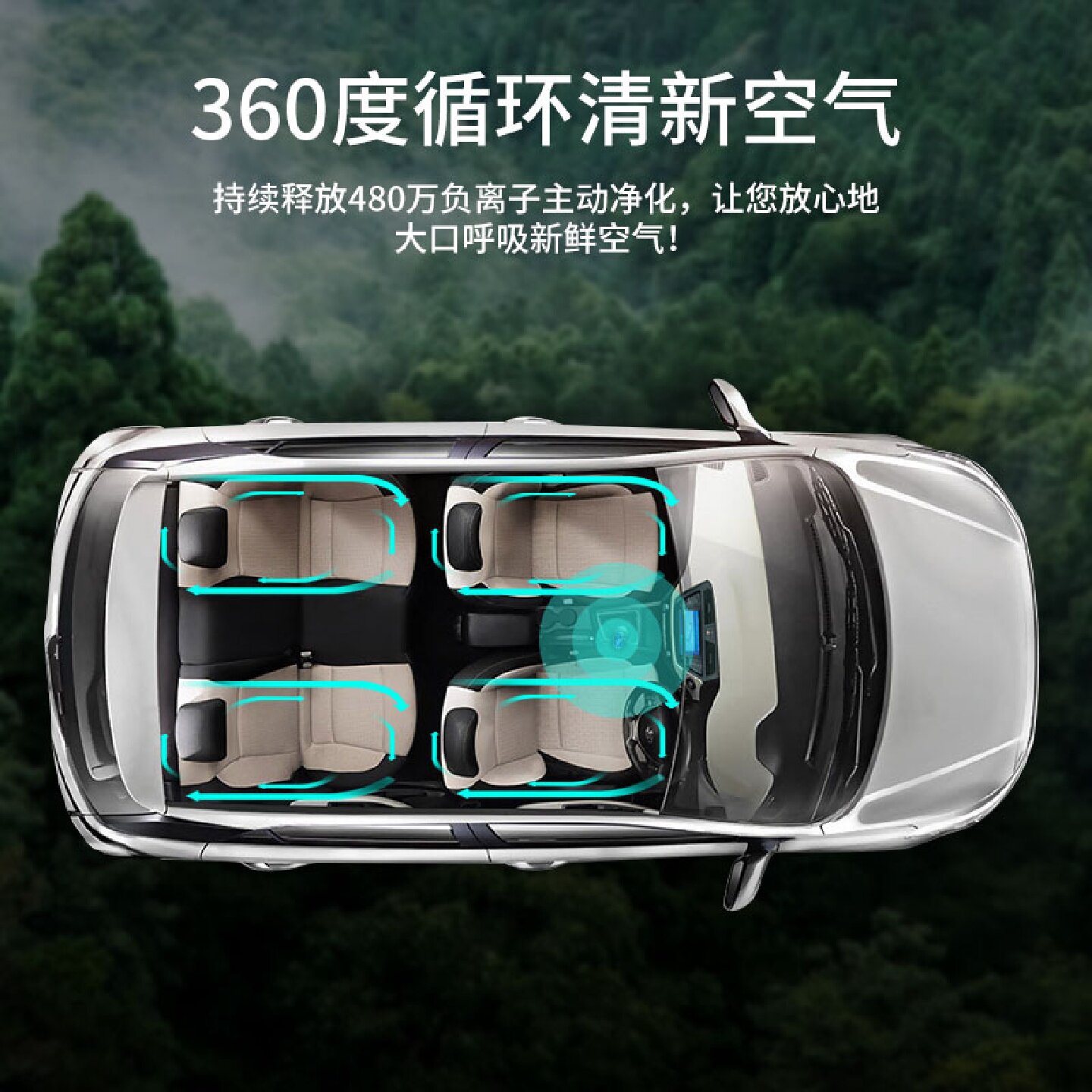 汽车礼品车载空气净化器负离子净化空气杀菌消毒车用空气净化氧吧