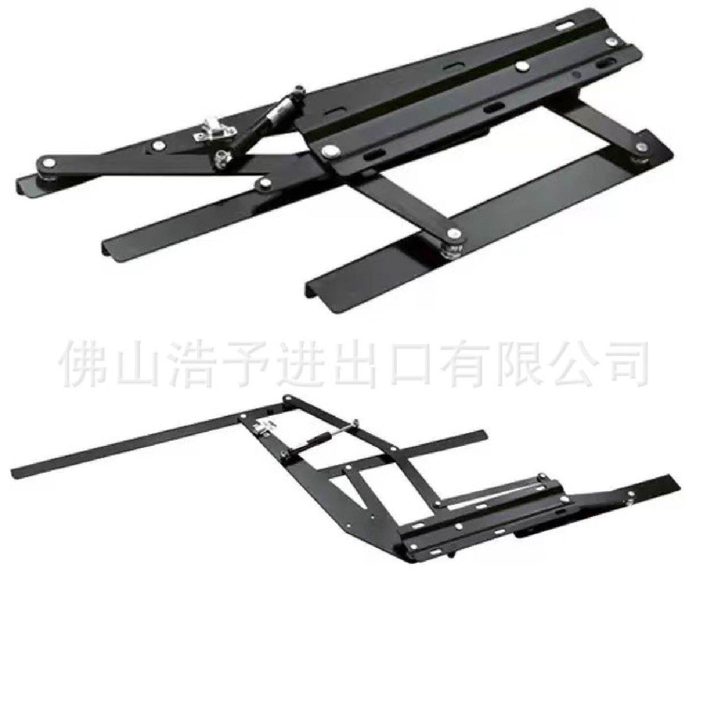 气杆三折叠沙发床多功能家具五金配件液压缓冲折叠沙发架源头工厂