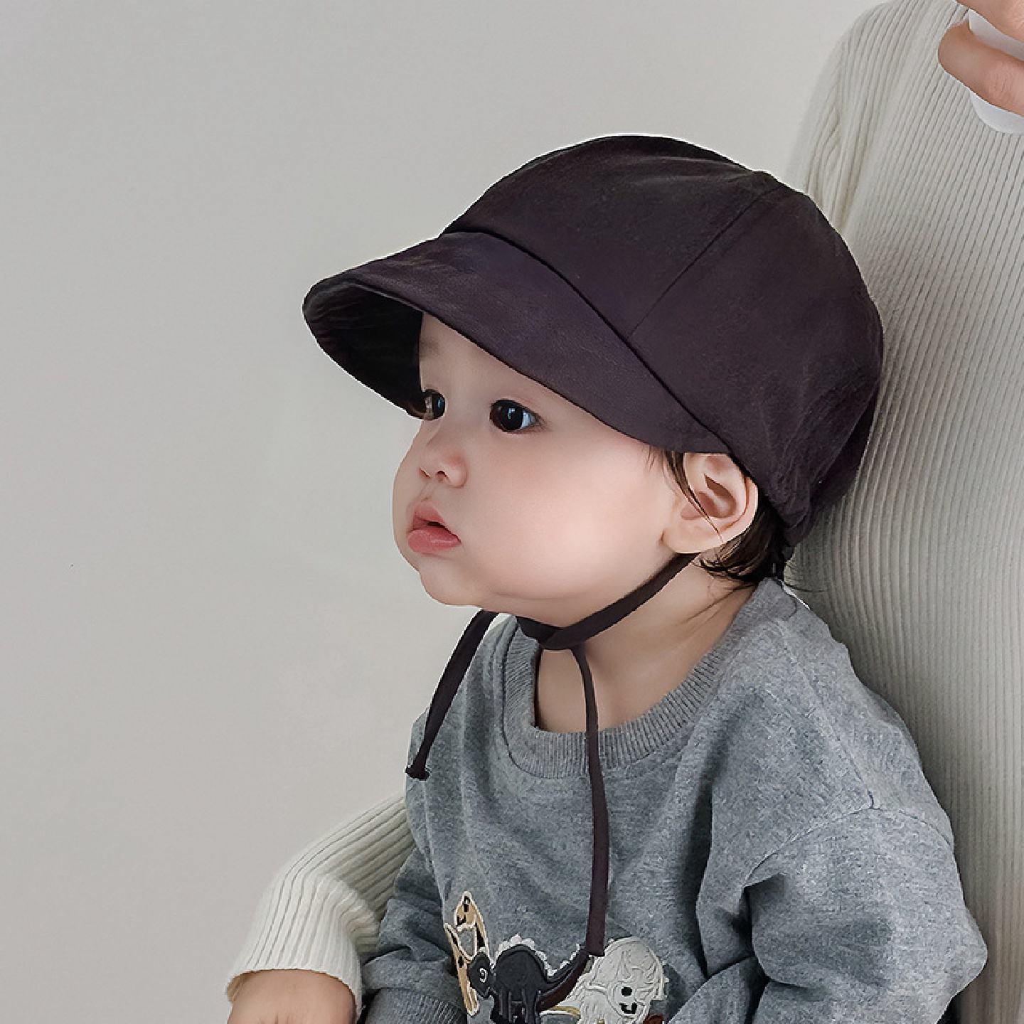 婴儿帽子春秋鸭舌帽小月龄宝宝遮阳帽夏季儿童渔夫帽男女童防晒帽