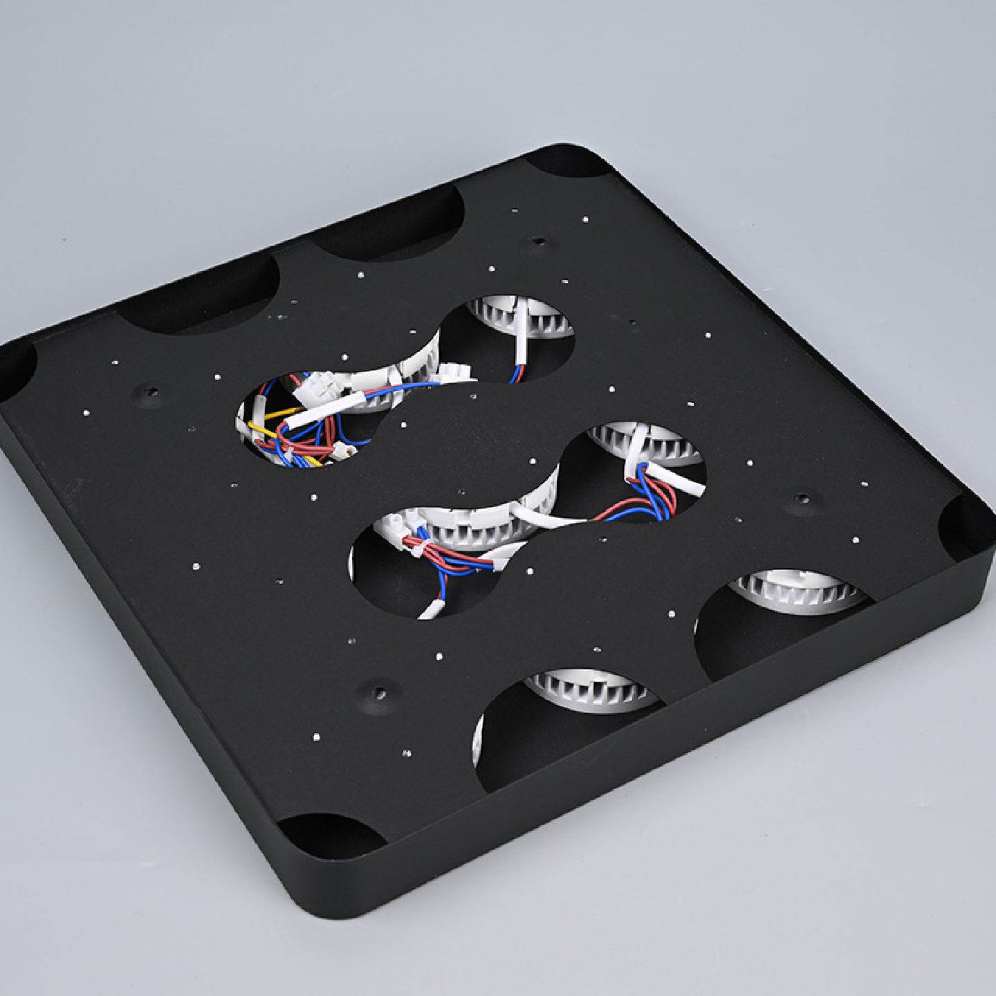 欧式明装客厅灯GX53方形六头九头家用明装天花灯超薄隐藏射灯筒灯