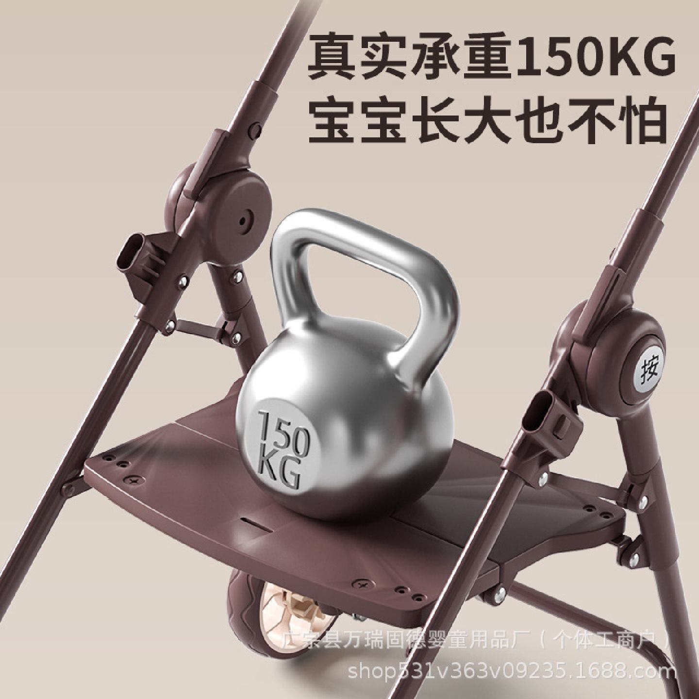 婴儿车推车可坐可躺0到6岁轻便可折叠儿童四轮遛娃手推车多功能