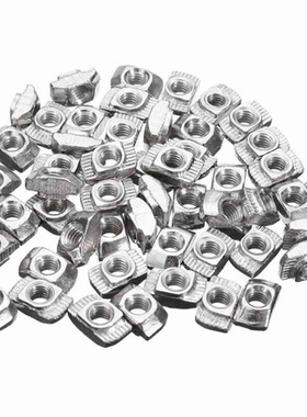 50pcs M4-20 T-Nut Female Thread T Slot Hammer Head Drop in N