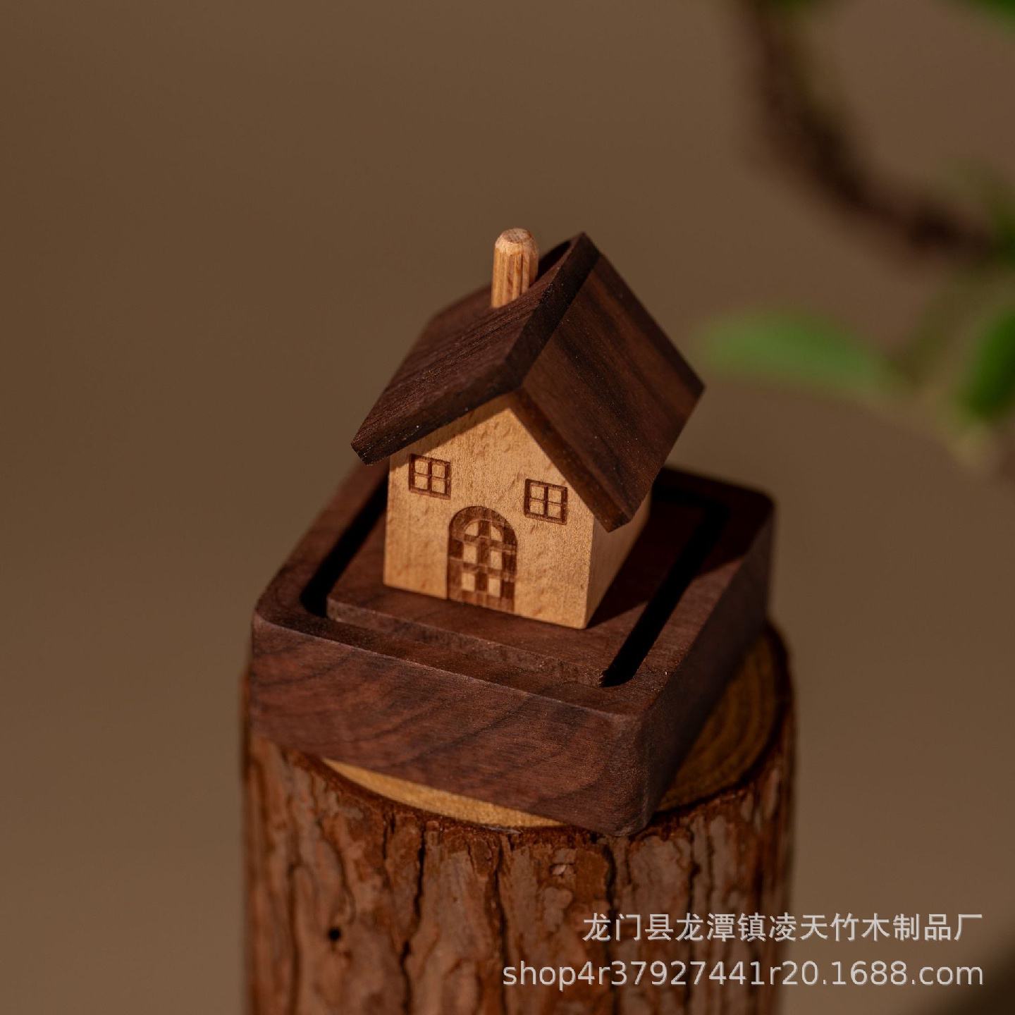 跨境电商厂家摆件微景观小木屋扩香器无火香汽车摆件