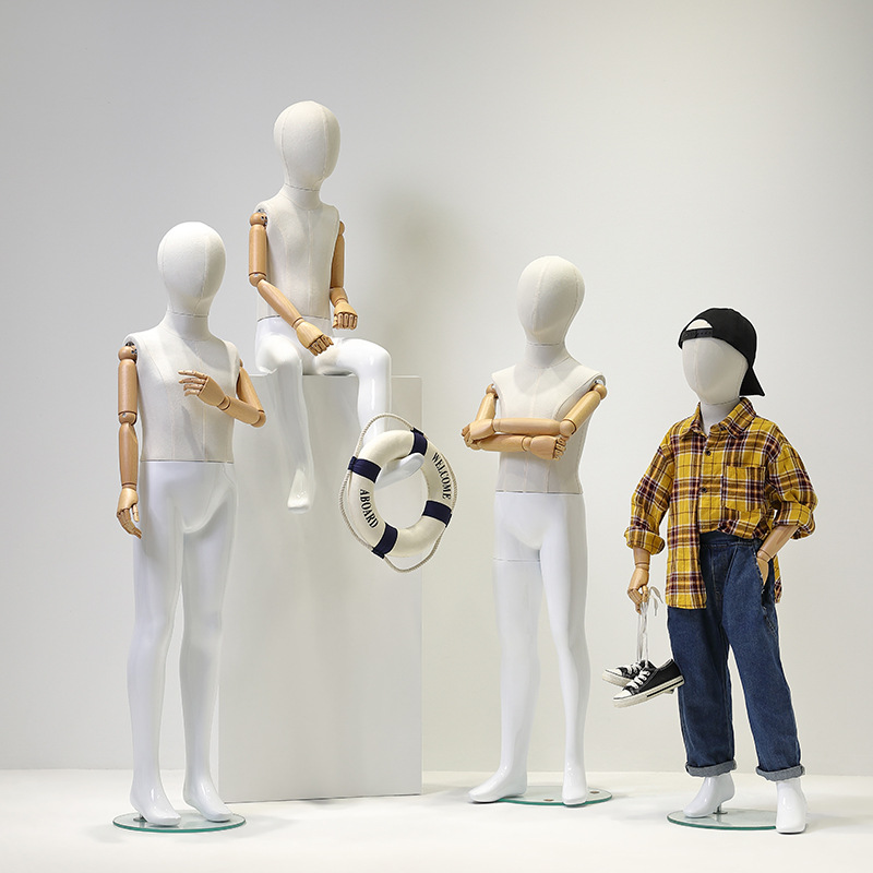 包布儿童模特道具全身坐姿模橱窗童装服装店展示架假人小童模特架