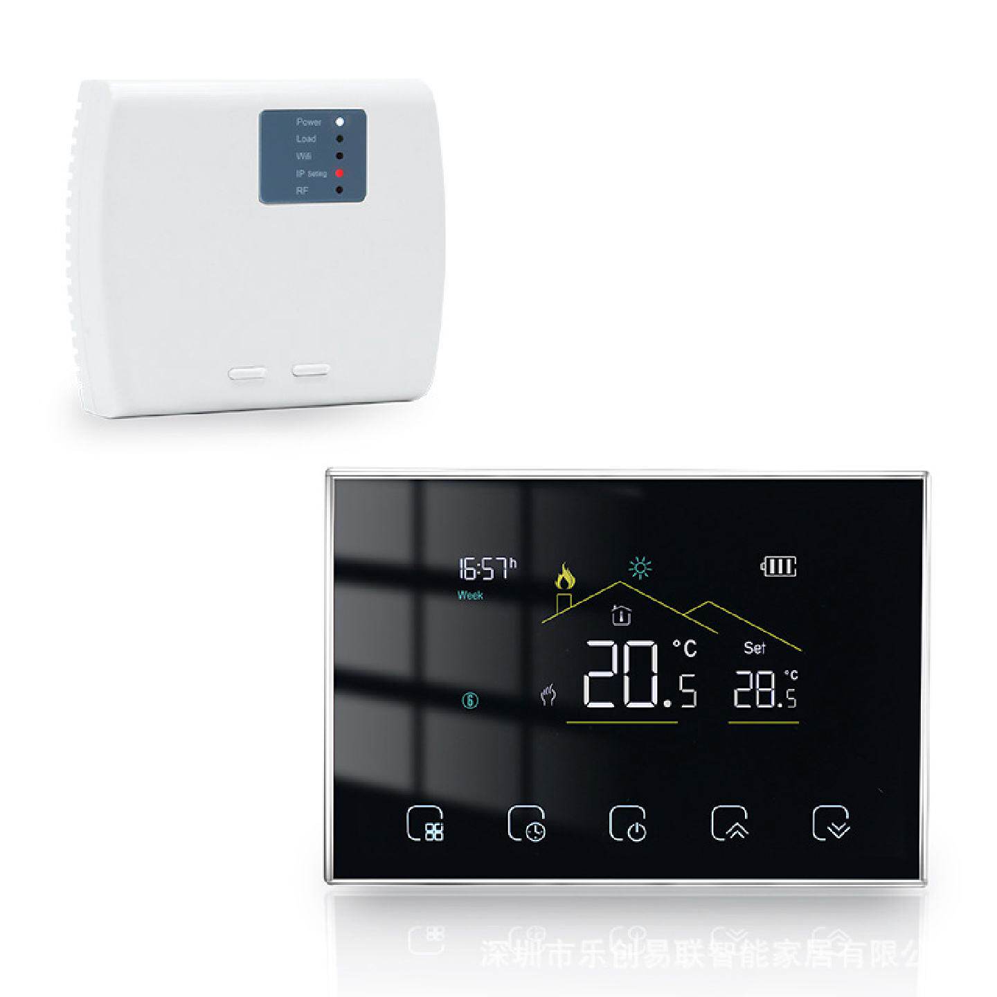 BHT-8000-RF智能远程温控器暖气控制器适用水/电/壁挂炉红外遥控