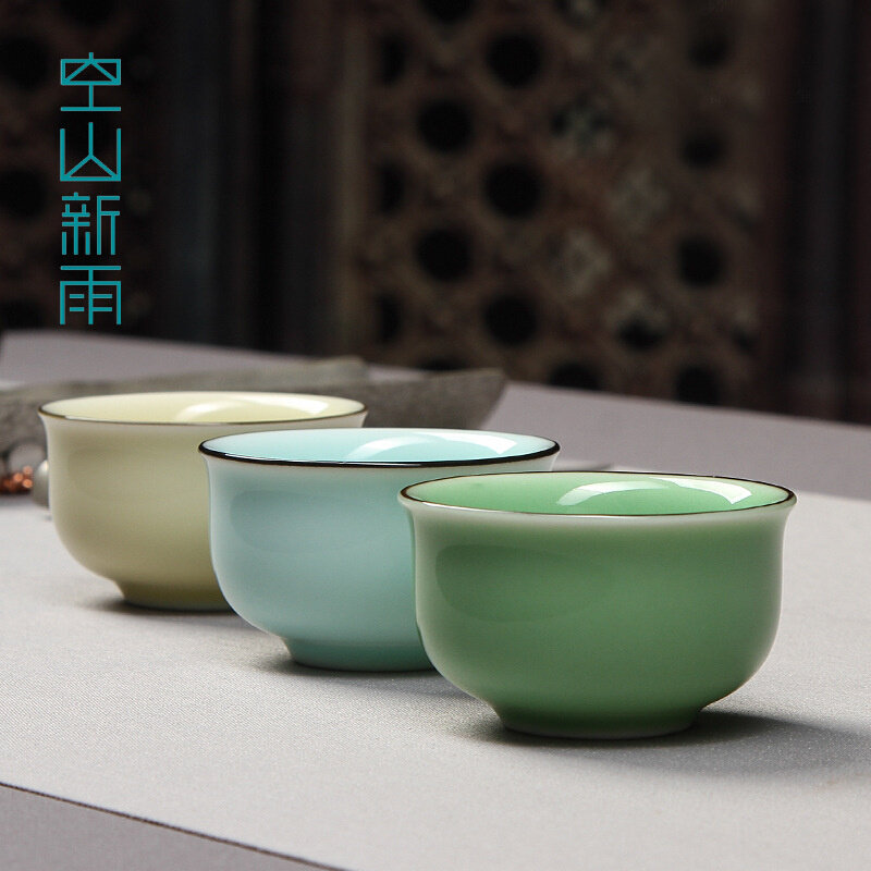 空山新雨龙泉青瓷功夫茶具品茗杯陶瓷小号茶碗茶杯茶盏批发