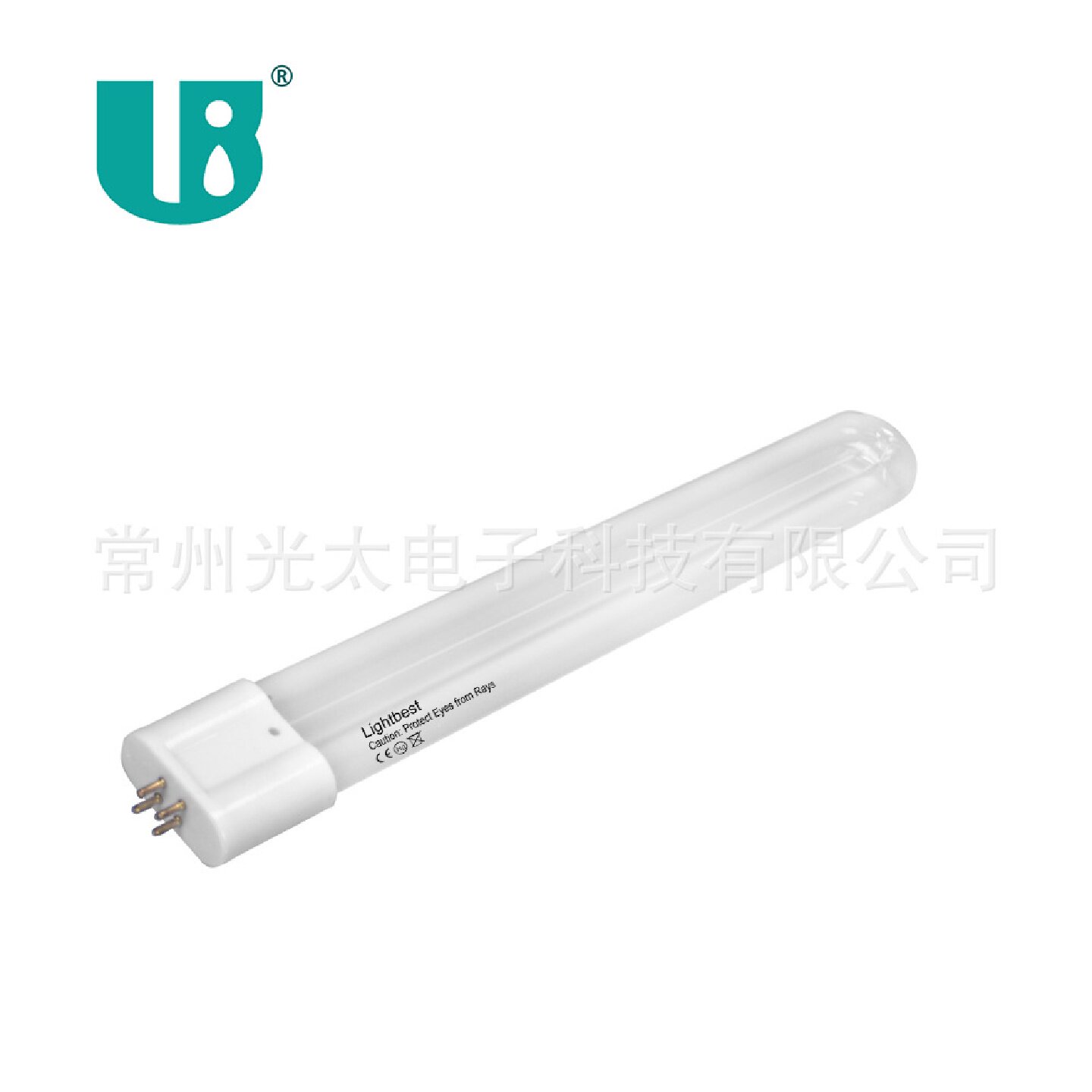 24WH型紫外线杀菌灯管透明石英臭氧灯泡除甲醛除味UVC双波段