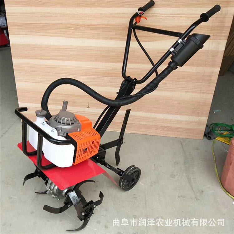 微型耕地机手推式汽油小型二冲程旋耕除草机轻便式玉米地开沟机
