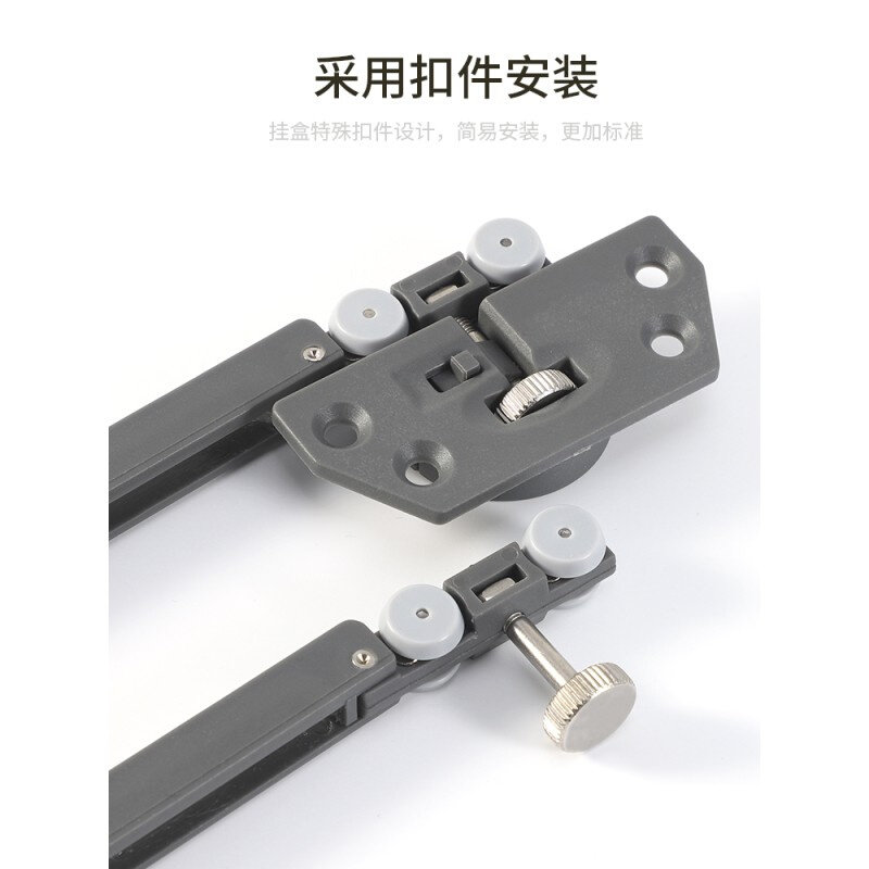 橱柜推拉趟门移门路轨书柜储物柜双向缓冲柜门滑轨推拉门滑轮配件