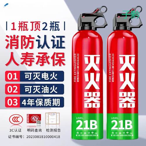 车载水基型耐高温防爆灭火器家用车用私家车小型汽车便携式