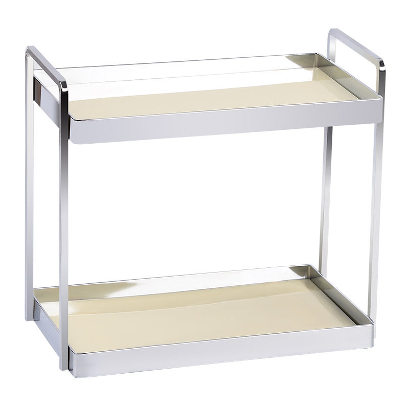 桌面亚克力双层水杯置物架厨房卫生间梳妆台护肤化妆品玄关收纳架