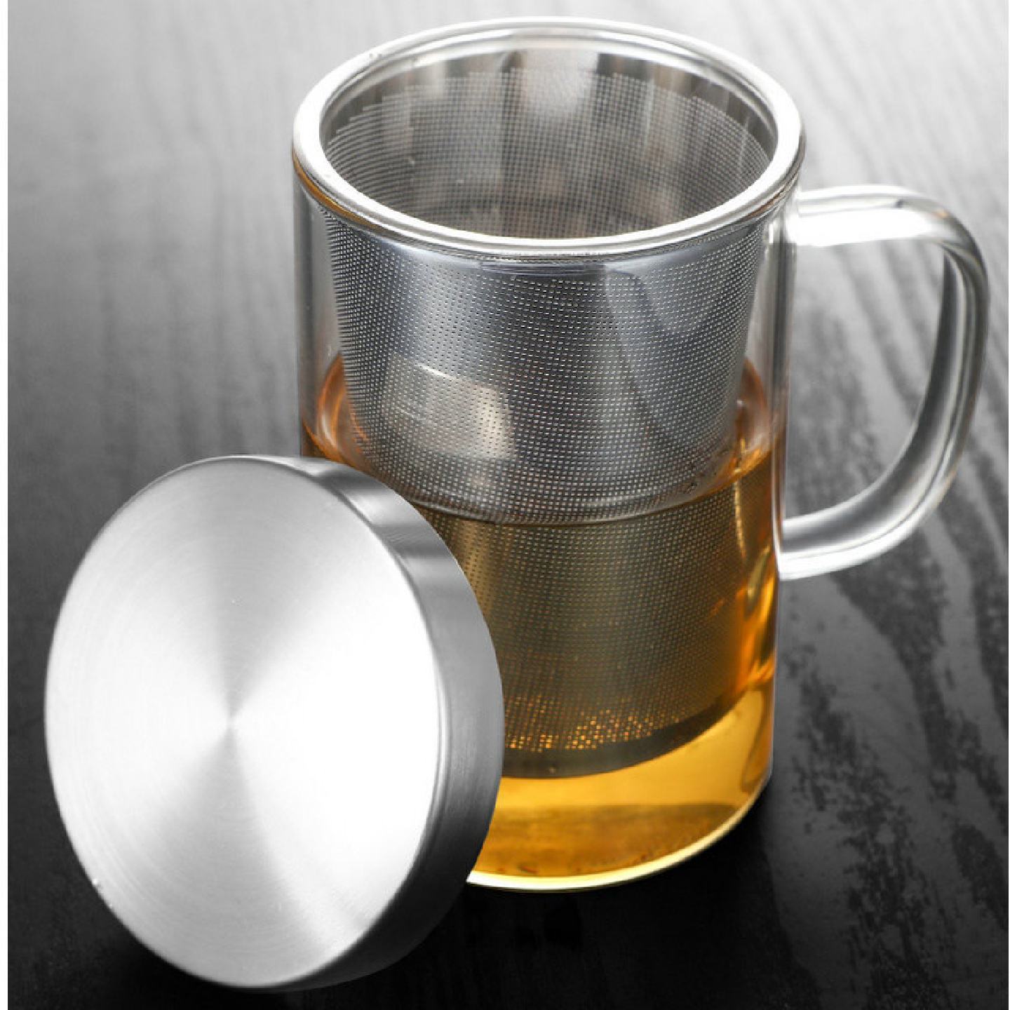 耐热高硼硅玻璃茶水分离杯泡茶杯办公室带把过滤茶叶大容量办公杯