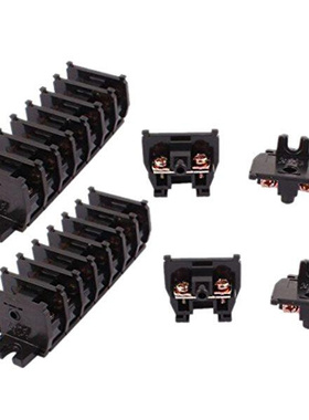20pcs 600V 10A Rail Mounted Assembled Terminal Block Cable C