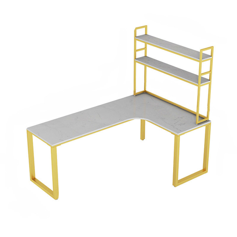 北欧岩板书桌小户型轻奢收纳电脑桌一体创意工作室办公桌椅组合