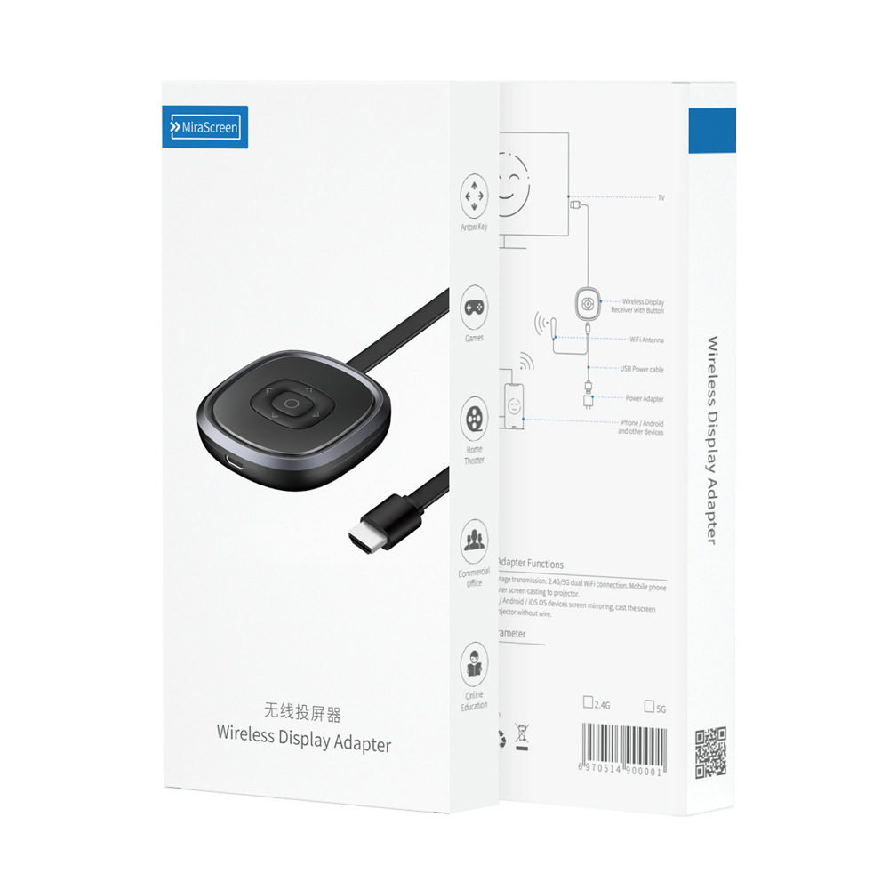 mirascreenG22无线同屏器无线WiFi5G推送宝4Khdmi高清同屏器