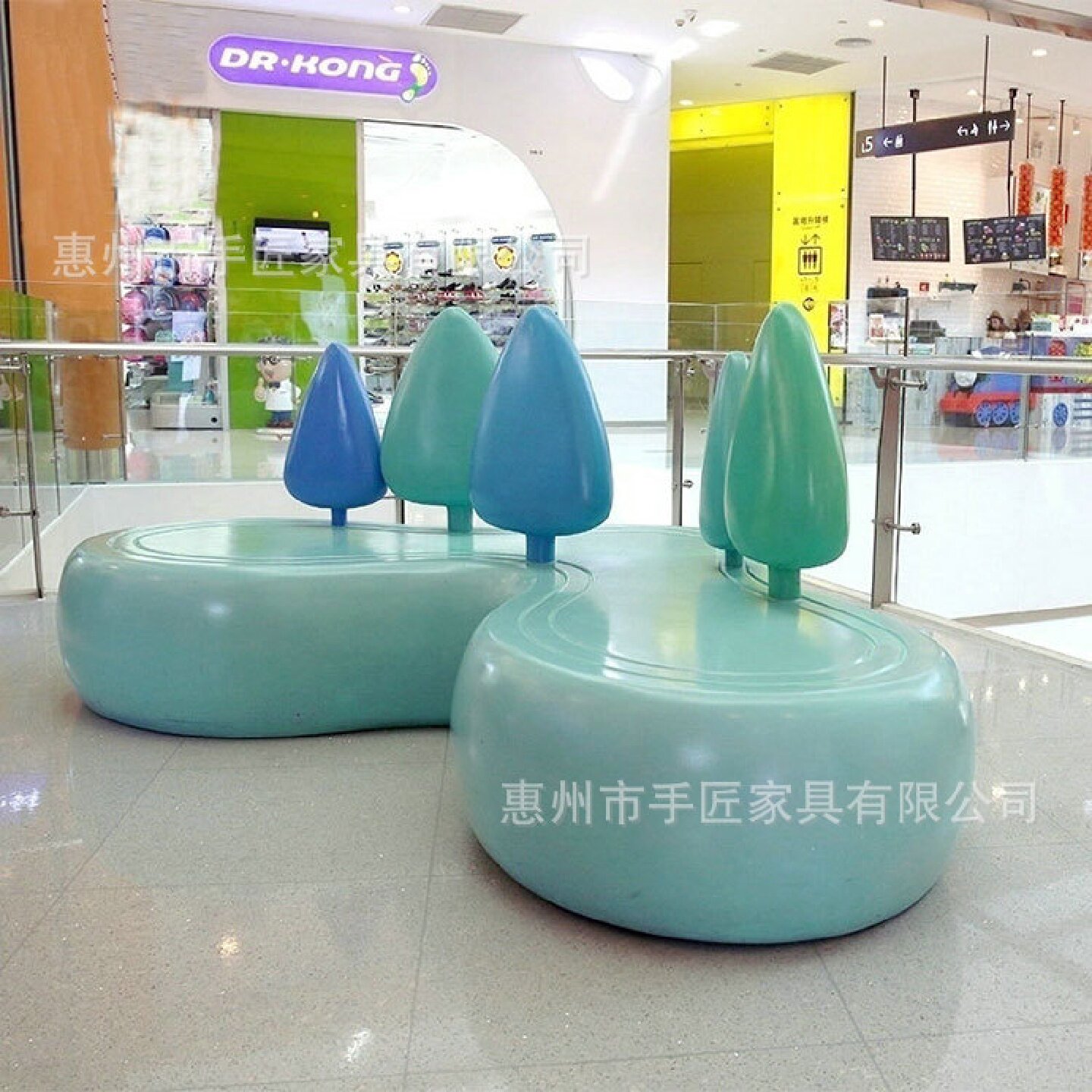 玻璃钢座椅小树林公共休闲椅商场开业美陈广场写字楼烤漆树脂家具