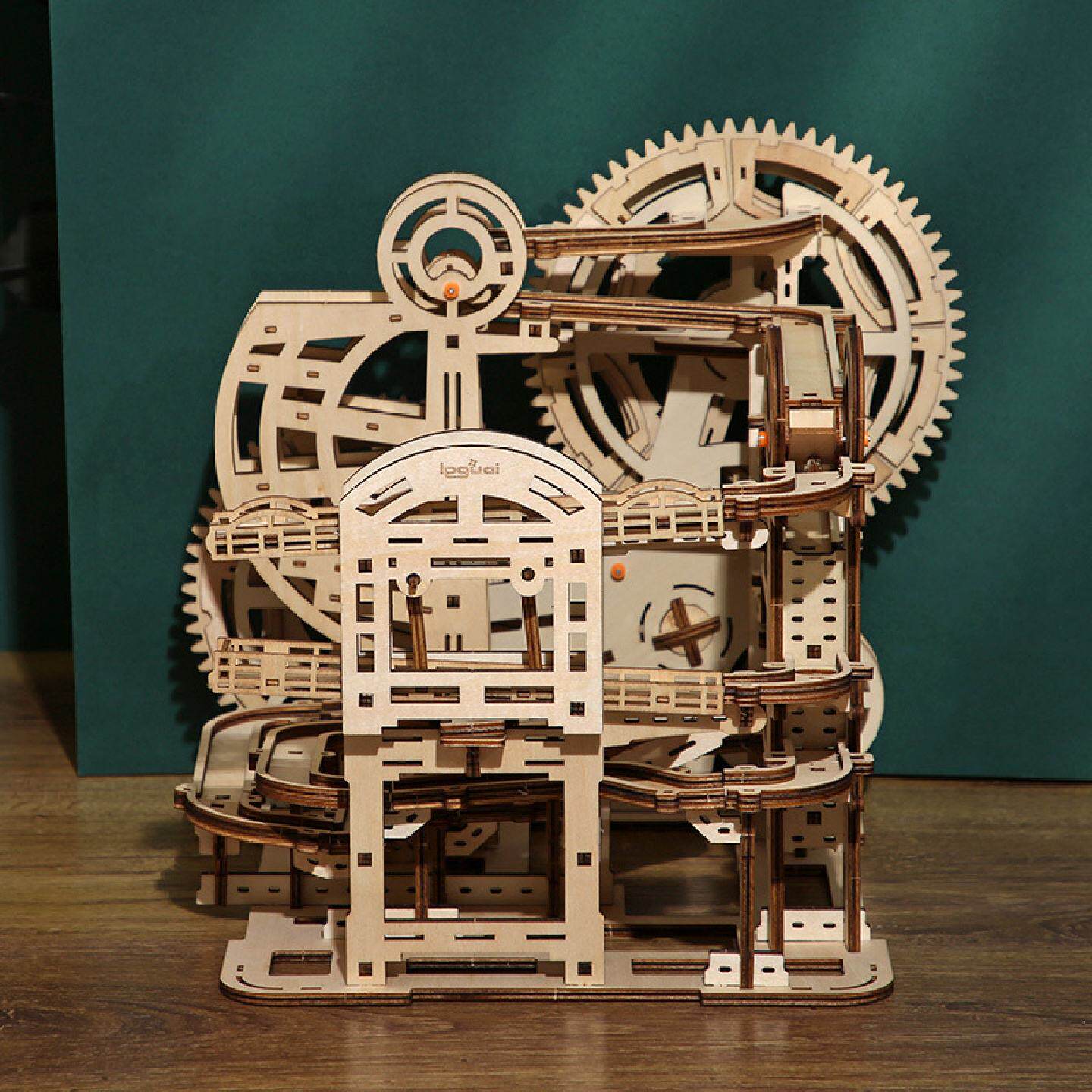 跨境新品3D立体弹珠迷宫木质拼图玩具DIY益智手工儿童摆件玩具