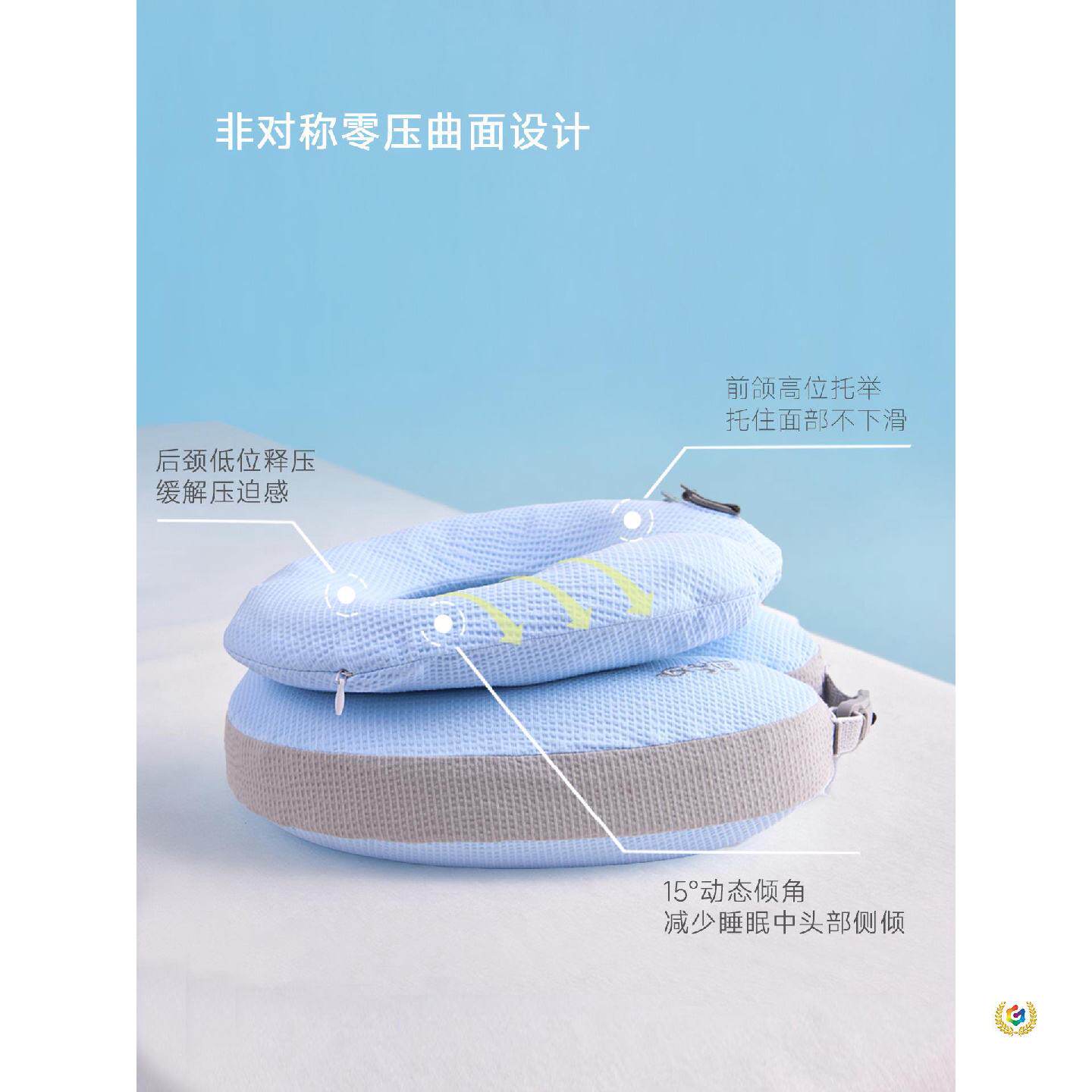 ?U型枕懒充可调节护颈飞机旅行汽车充气便携脖枕双层U形颈