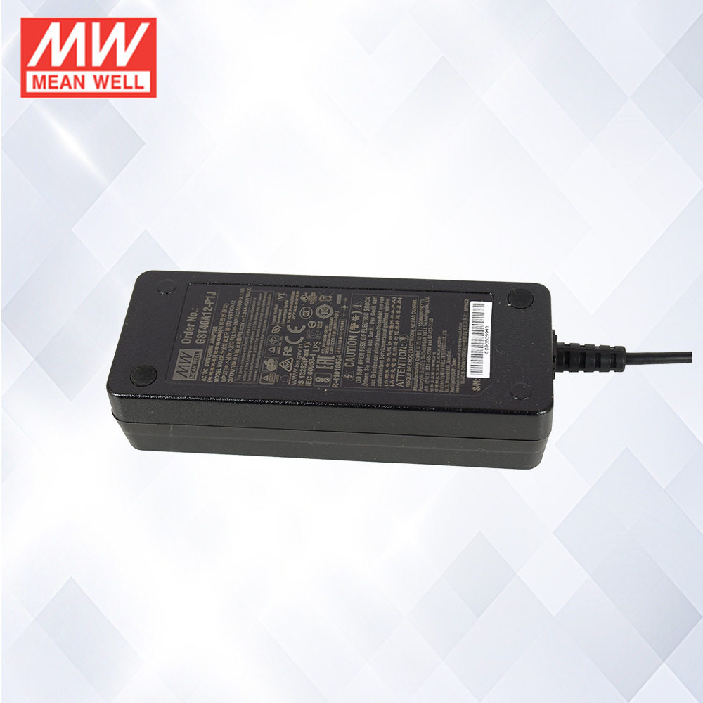 明纬适配器GST40A12V19V24V48V40W灯条监控配电箱稳压电源适配器