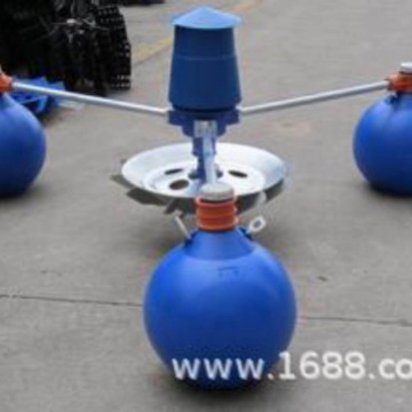 220V单相1.5KW鱼塘铜线叶轮式增氧机养蟹南北对虾浮球增氧泵
