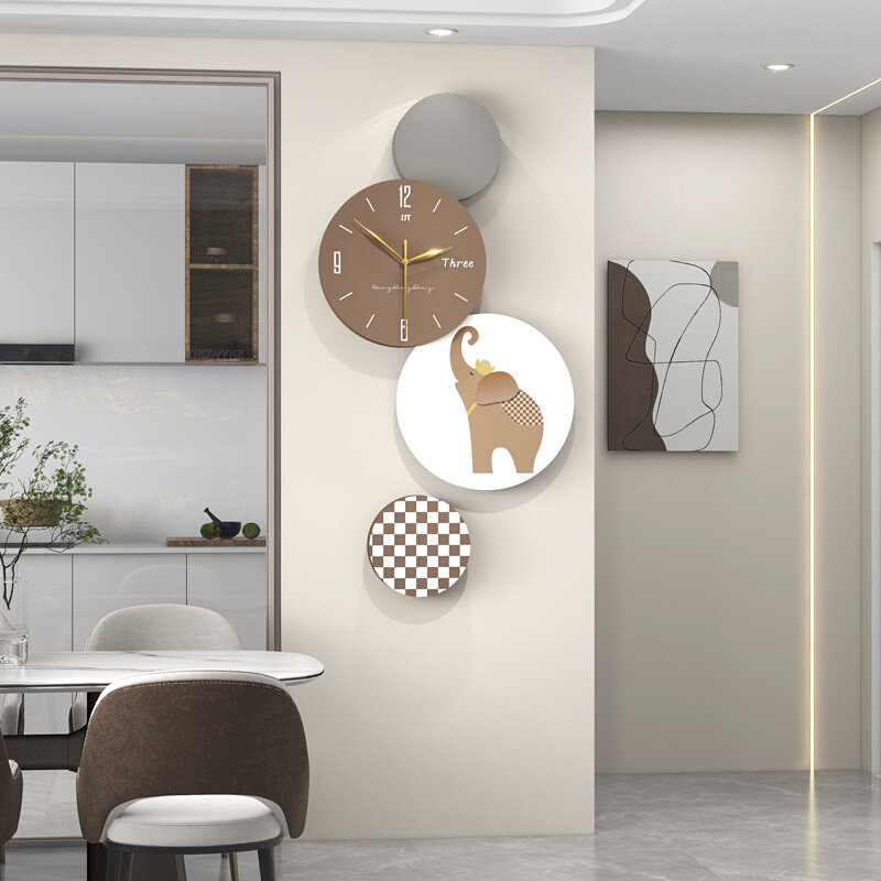 钟表客厅现代简约餐厅玄关背景装饰时钟挂墙创意挂钟艺术挂表家用