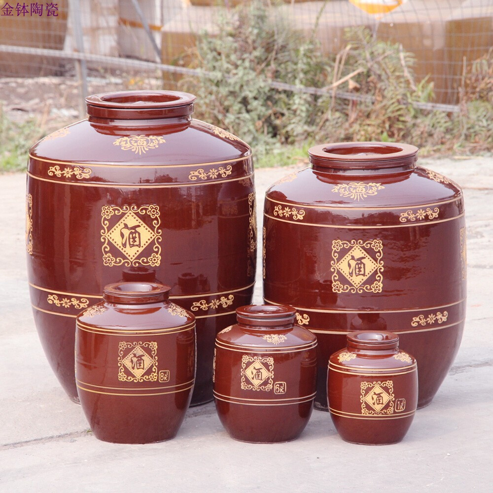 XXP4酒坛子家用k密封窖藏老式酒壶土陶酒罐50/100/200斤装陶瓷酒