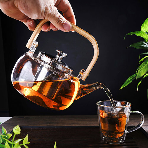 热销高硼硅提梁煮水壶煮茶壶耐高温蒸F煮耐热烧茶壶加厚玻璃茶具