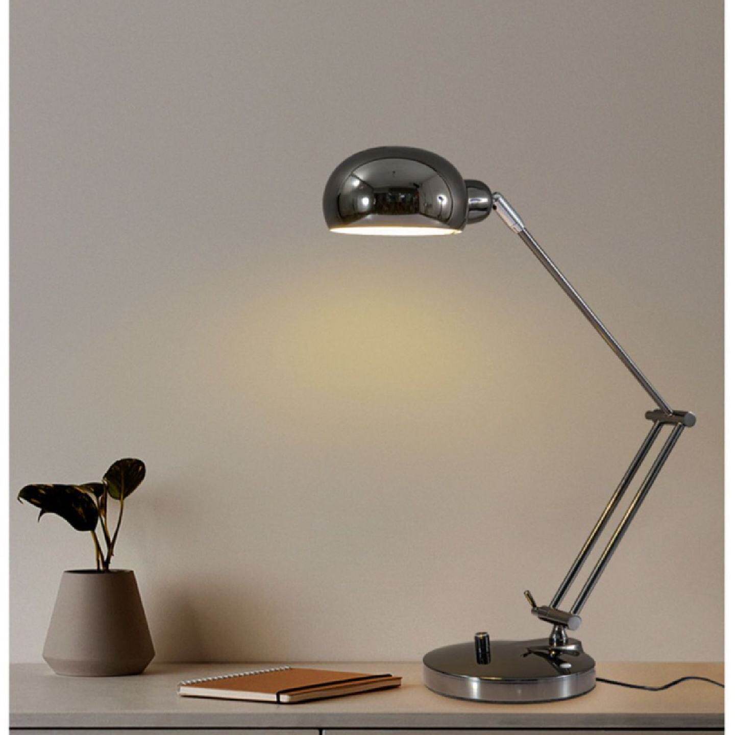 现代简约金属长臂折叠护眼学习台灯阅读书桌卧室床头调光LED