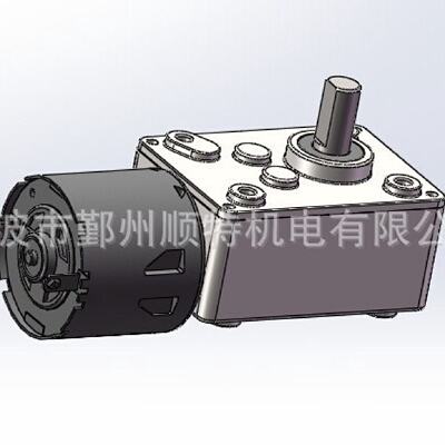GW-530535蜗轮蜗杆减速电机/直角12V24V短小型方形
