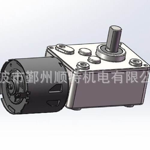 GW-530 535蜗轮蜗杆减速电机/直角 12V 24V 短小型 方形