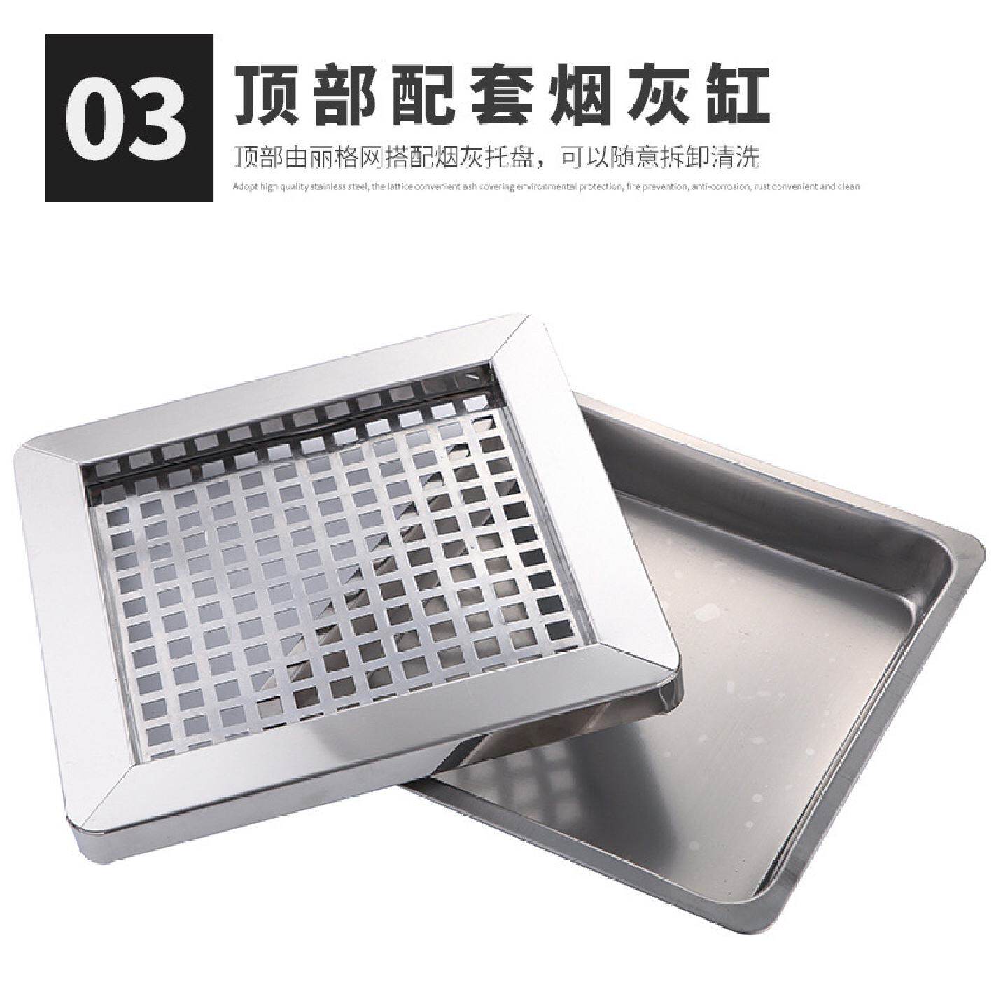 不锈钢酒店垃圾桶宾馆带灭烟灰缸公司吸烟区电梯口走廊立式果皮箱