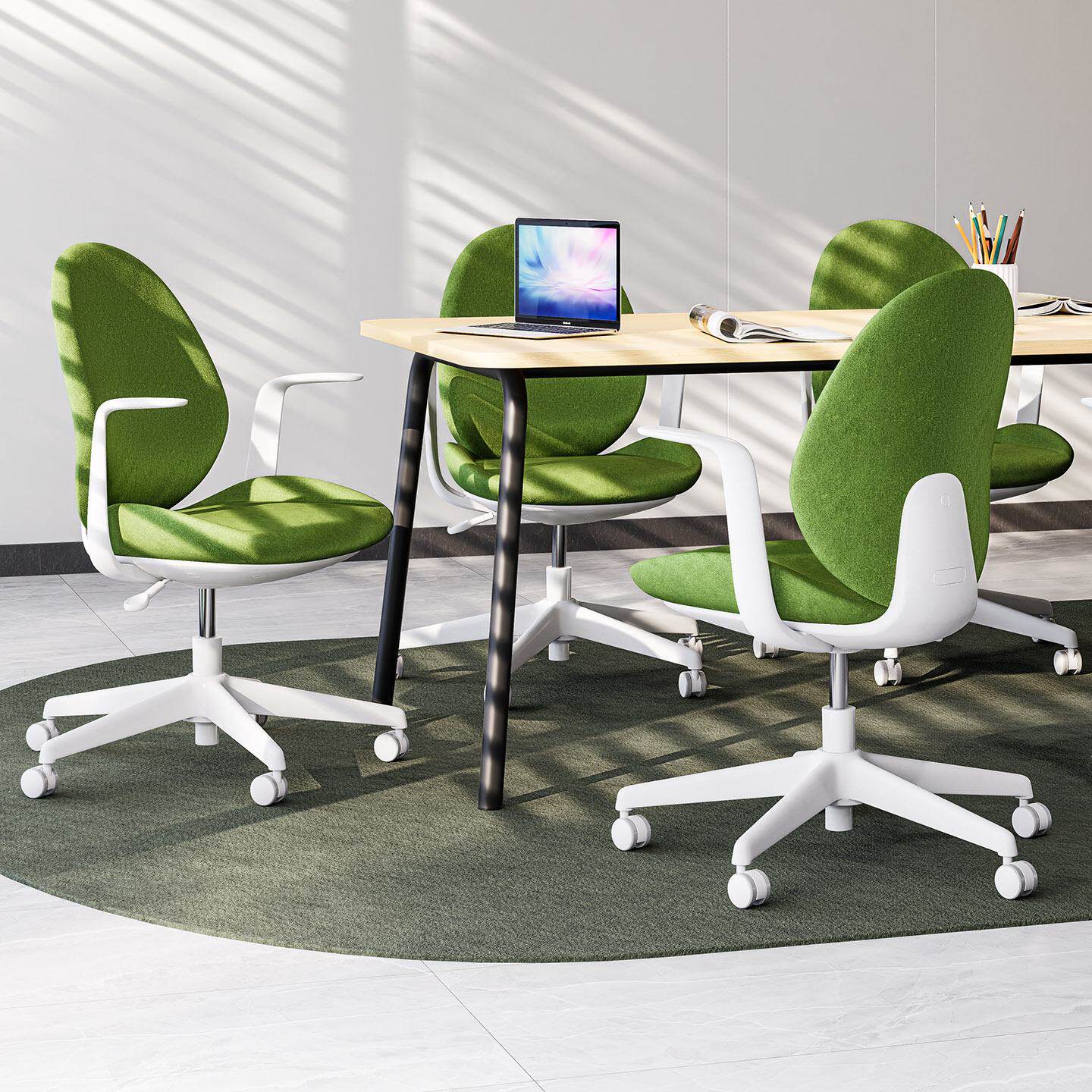 可升降椅子办公室久坐不累人体工学靠背电脑椅办公椅带轮子扶手椅