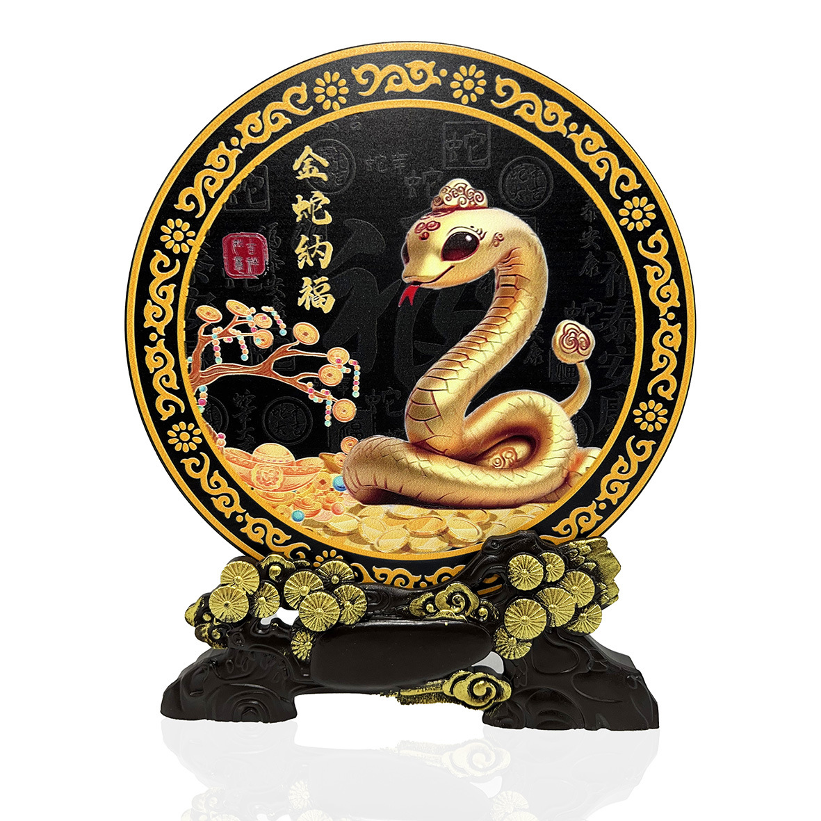 新中金虎招财风景画摆件客厅玄关电视柜搬家礼物乔迁新居礼品