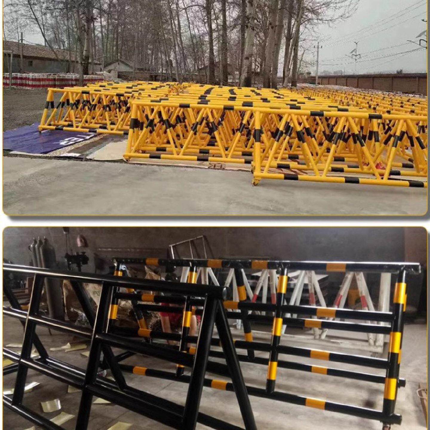 拒马路障移动防撞护栏学校单位幼儿园防暴防冲撞钢管护栏栅栏