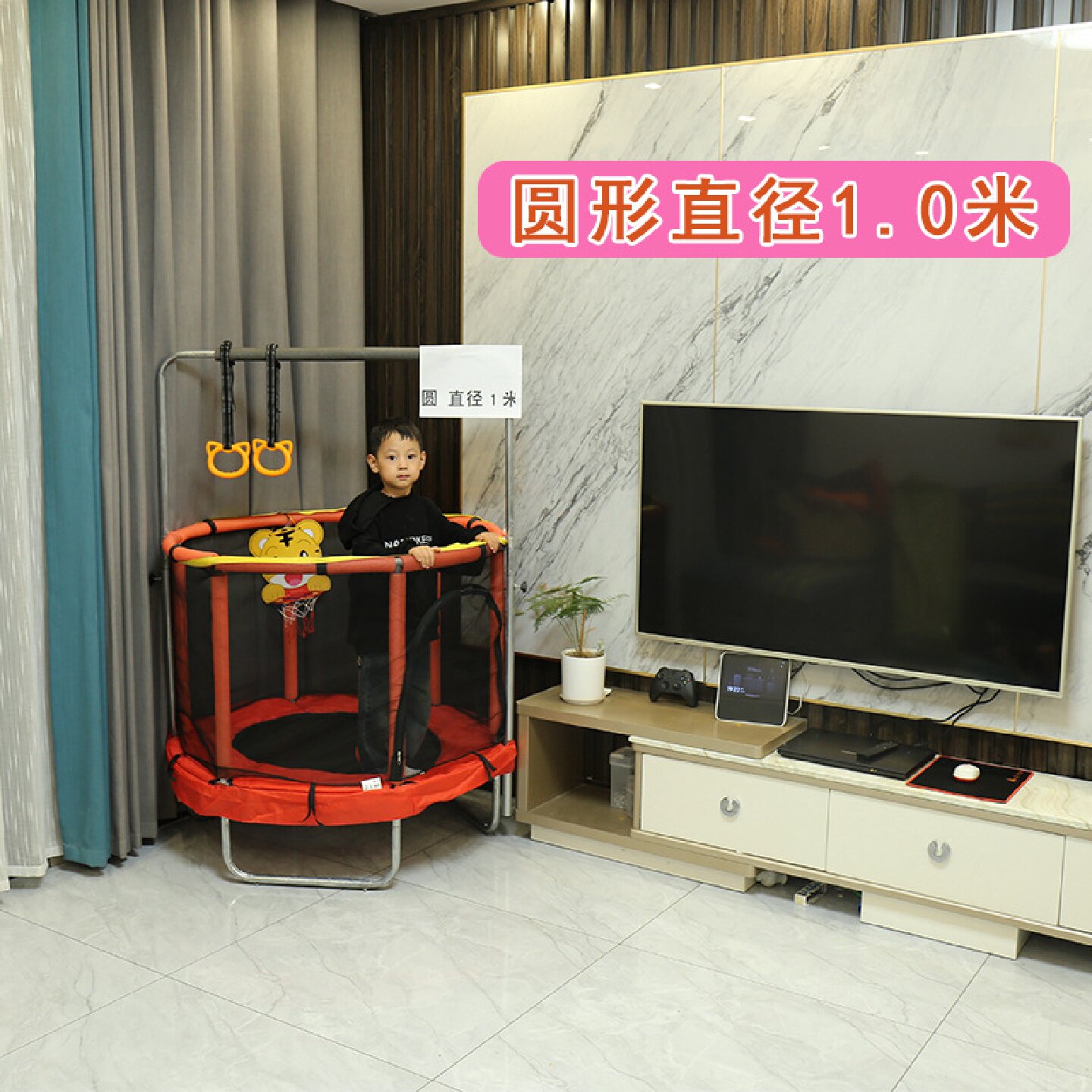 刺猬游乐蹦床健身家用宝宝室内跳跳床小孩运动弹跳床防护可折叠