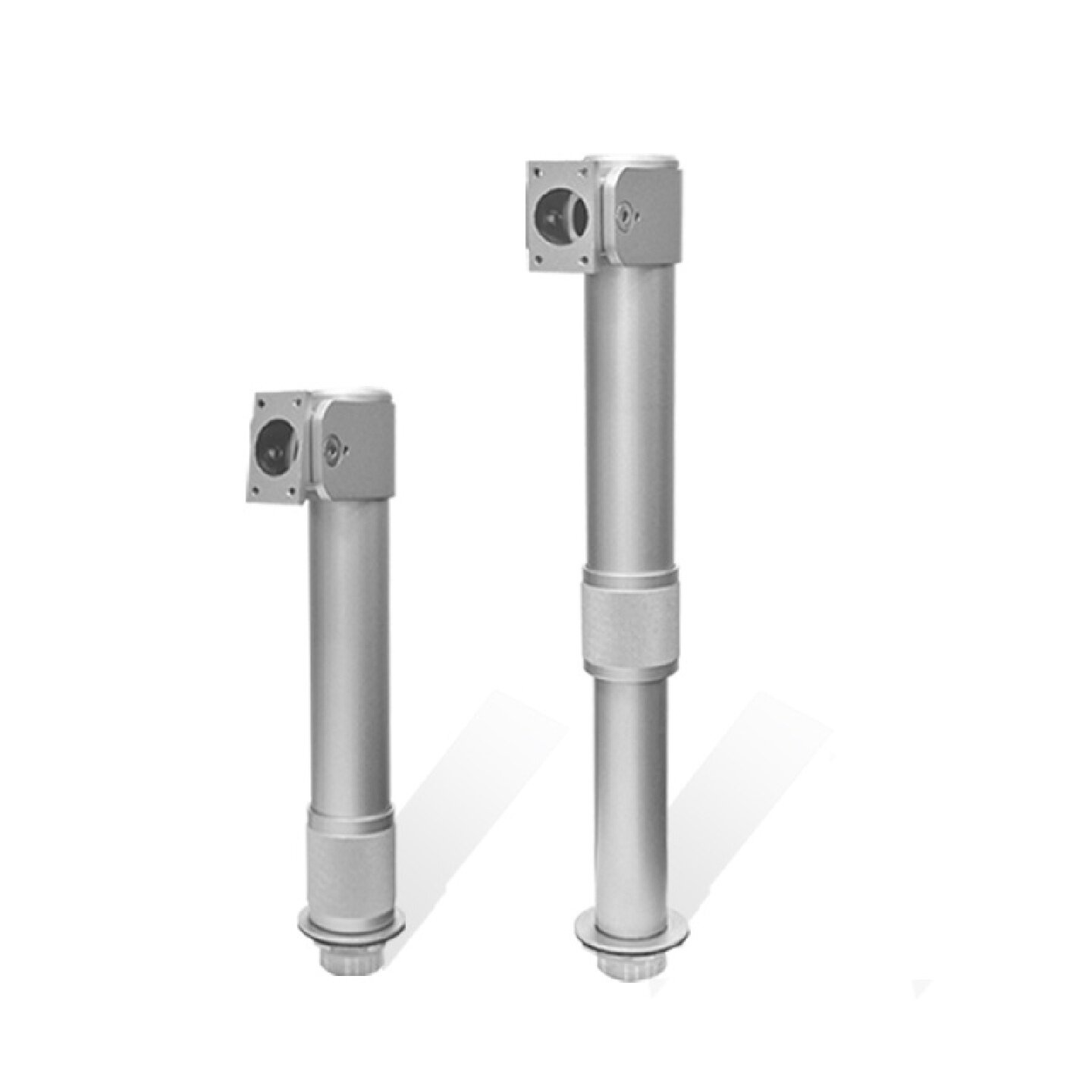 大孔人脸识别闸机支架三角立柱门禁机支架可伸缩调节防水配转接片