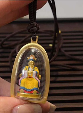 五爷3D立体手工财神唐卡擦擦本命年龙王菩萨护身符项链男女T1611