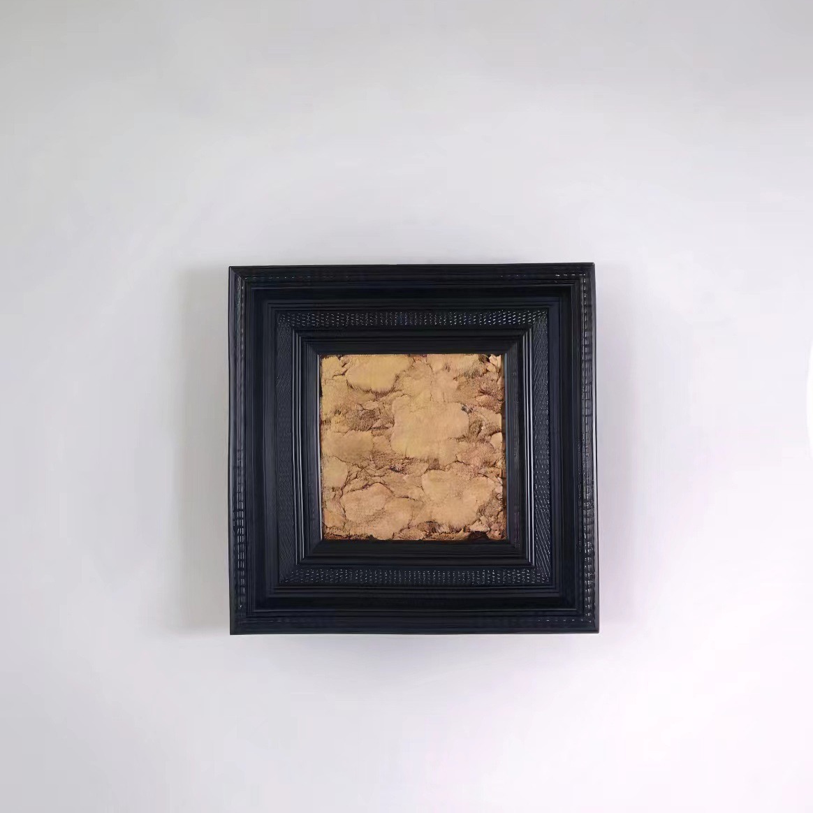 实木框金色肌理小画现代装饰画书柜样板房客厅卧室主卧小画