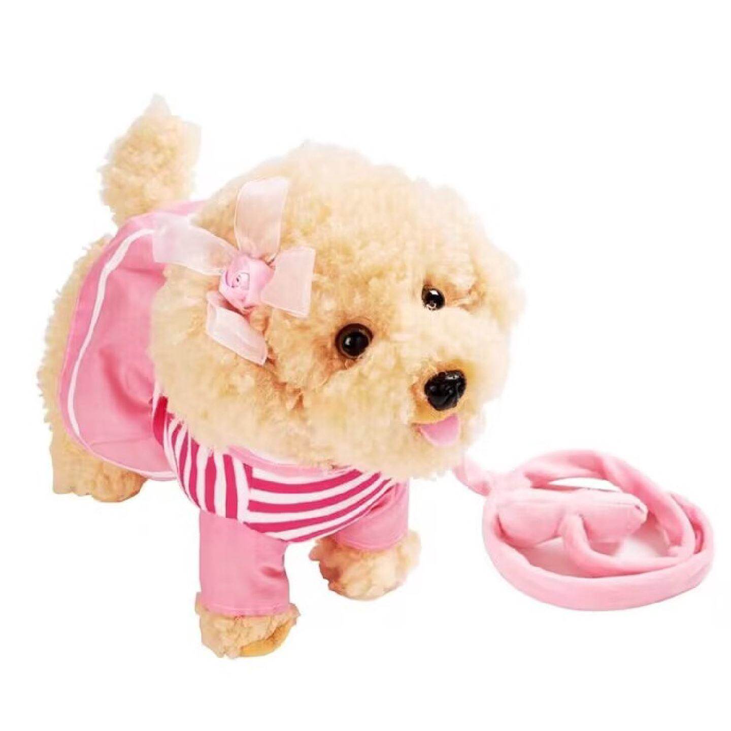 儿童玩具狗狗走路会唱歌泰迪狗毛绒电动会说话的牵绳智能小狗