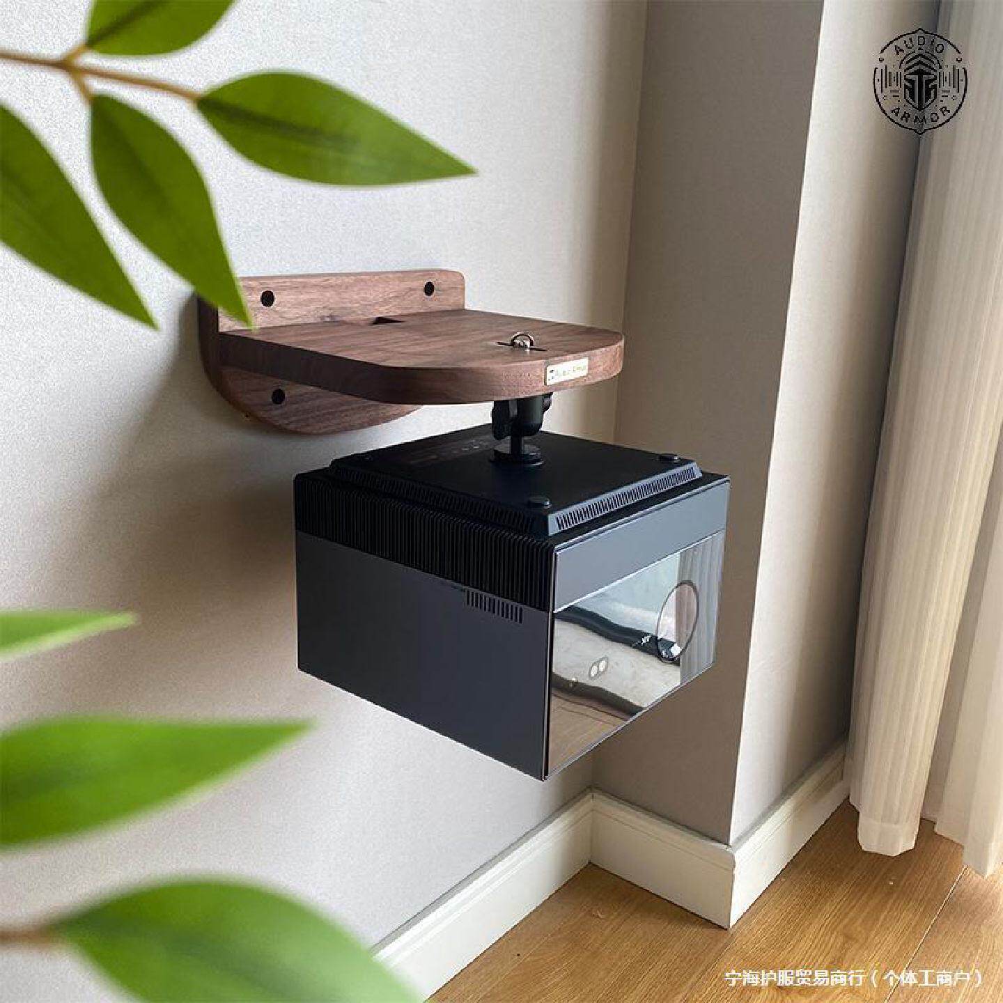 投影仪支架实木当 贝F6倒装吊装托挂墙上床头投影仪壁挂置物架