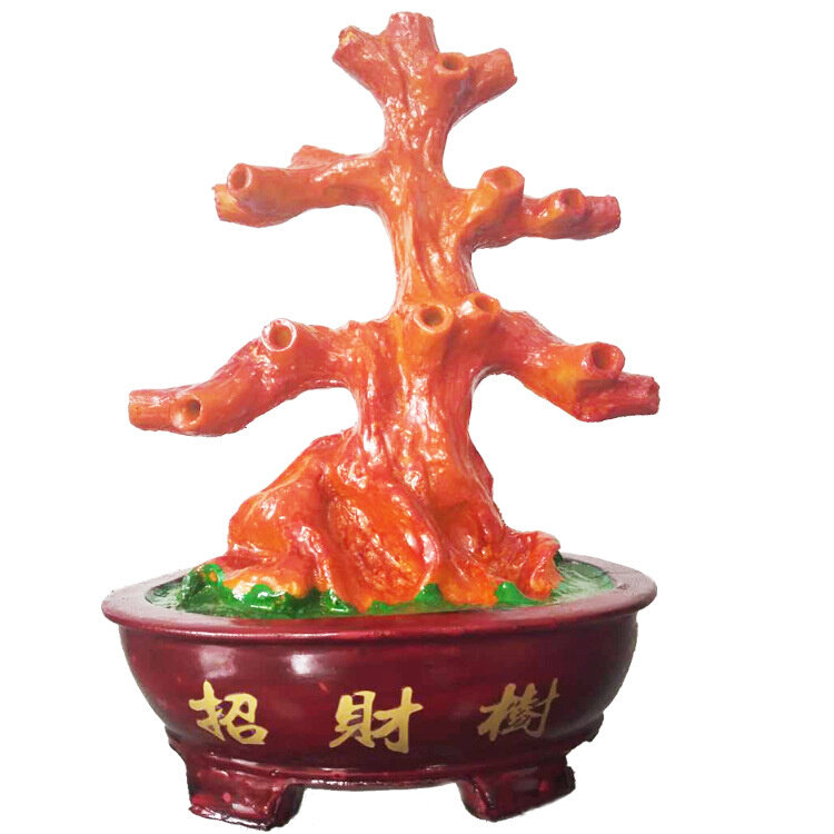 创意手工艺品diy水晶招财树摆件半成品树盆树干底座树冠