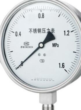 不锈钢耐震压力表YN-60B0-1.6MpaM20*1.5