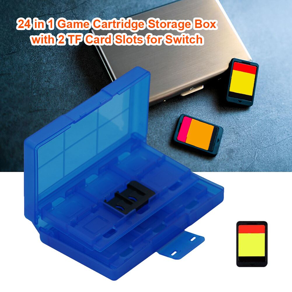 Game Cartridge Box 24 In 1 Portable Storage Box Game Card Ho