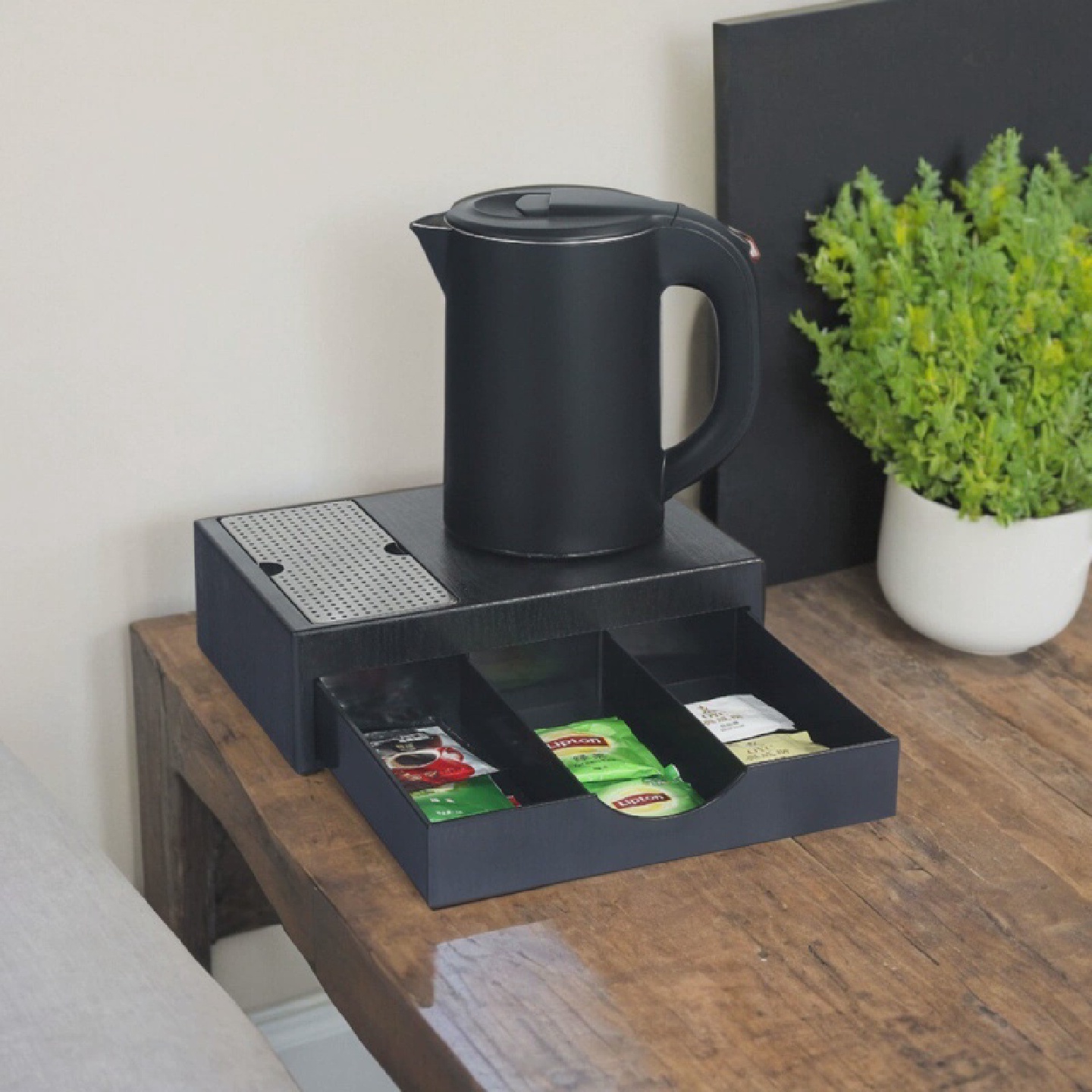 恒迅宾馆酒店电热水壶带托盘客房用烧水壶民宿家用防干烧质保三年