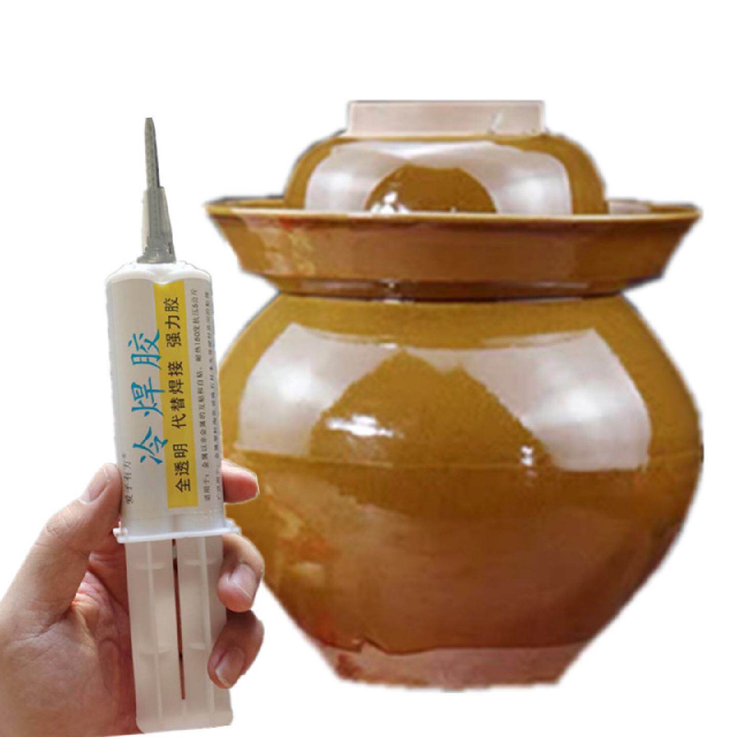 泡菜坛子密封专用胶水环保无色无味陶瓷酒瓶酒罐封坛无机胶水透明