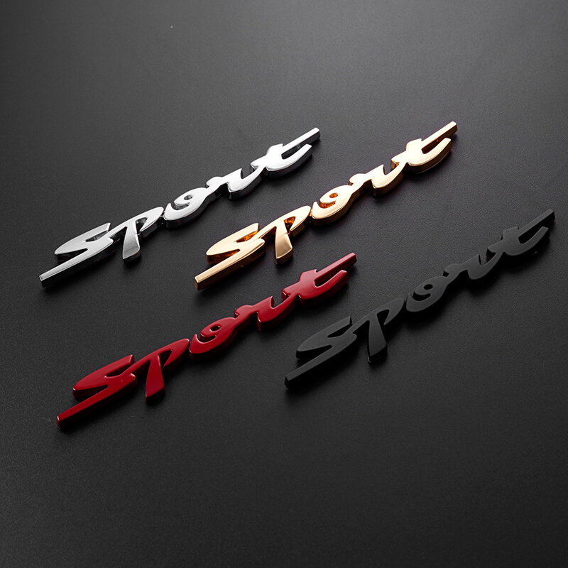 汽车立体运动版车贴sport英文金属贴叶子板侧标装饰贴后尾标改装