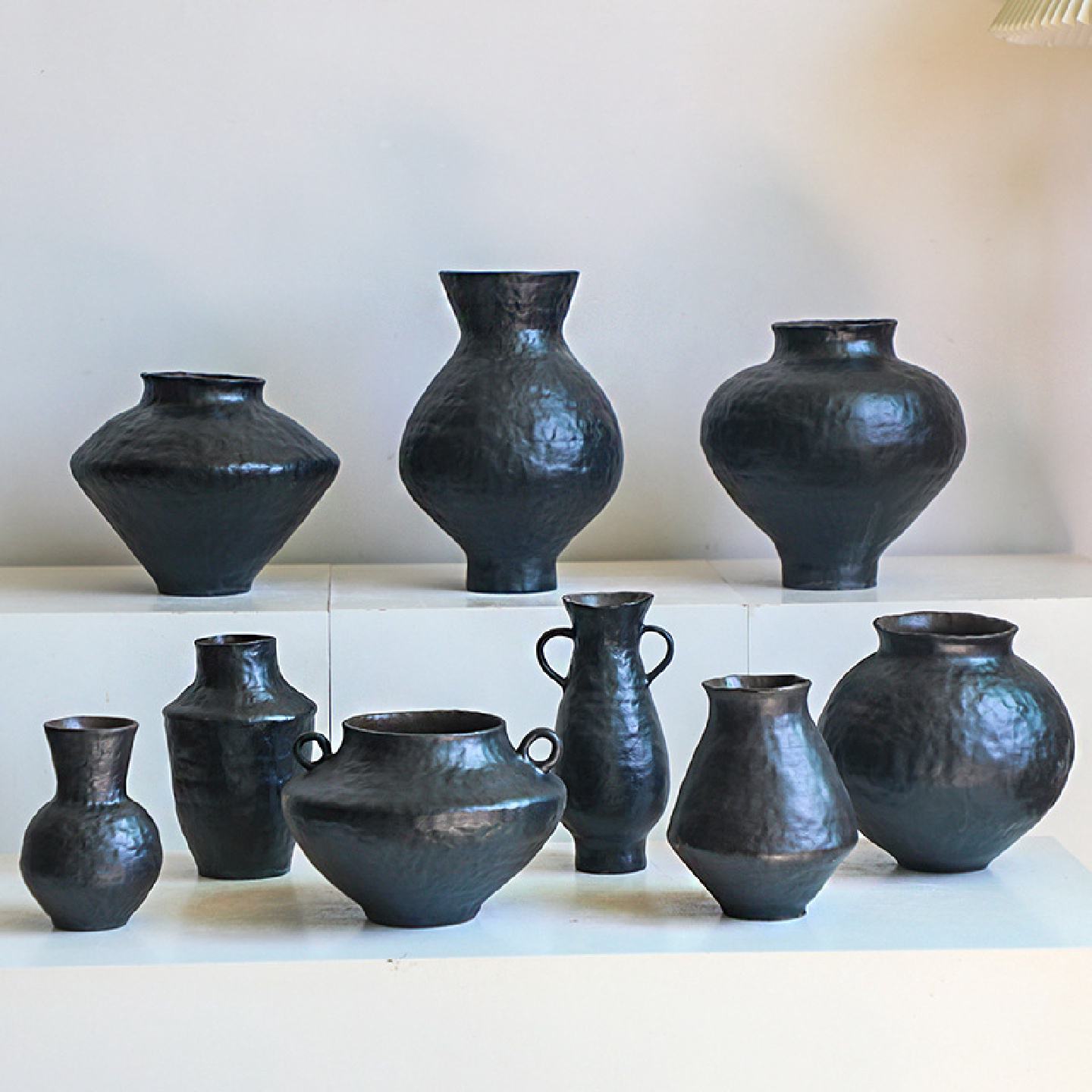 化妆土陶瓷花瓶摆件客厅插花新中式侘寂风餐桌小花器姑复古粗陶罐